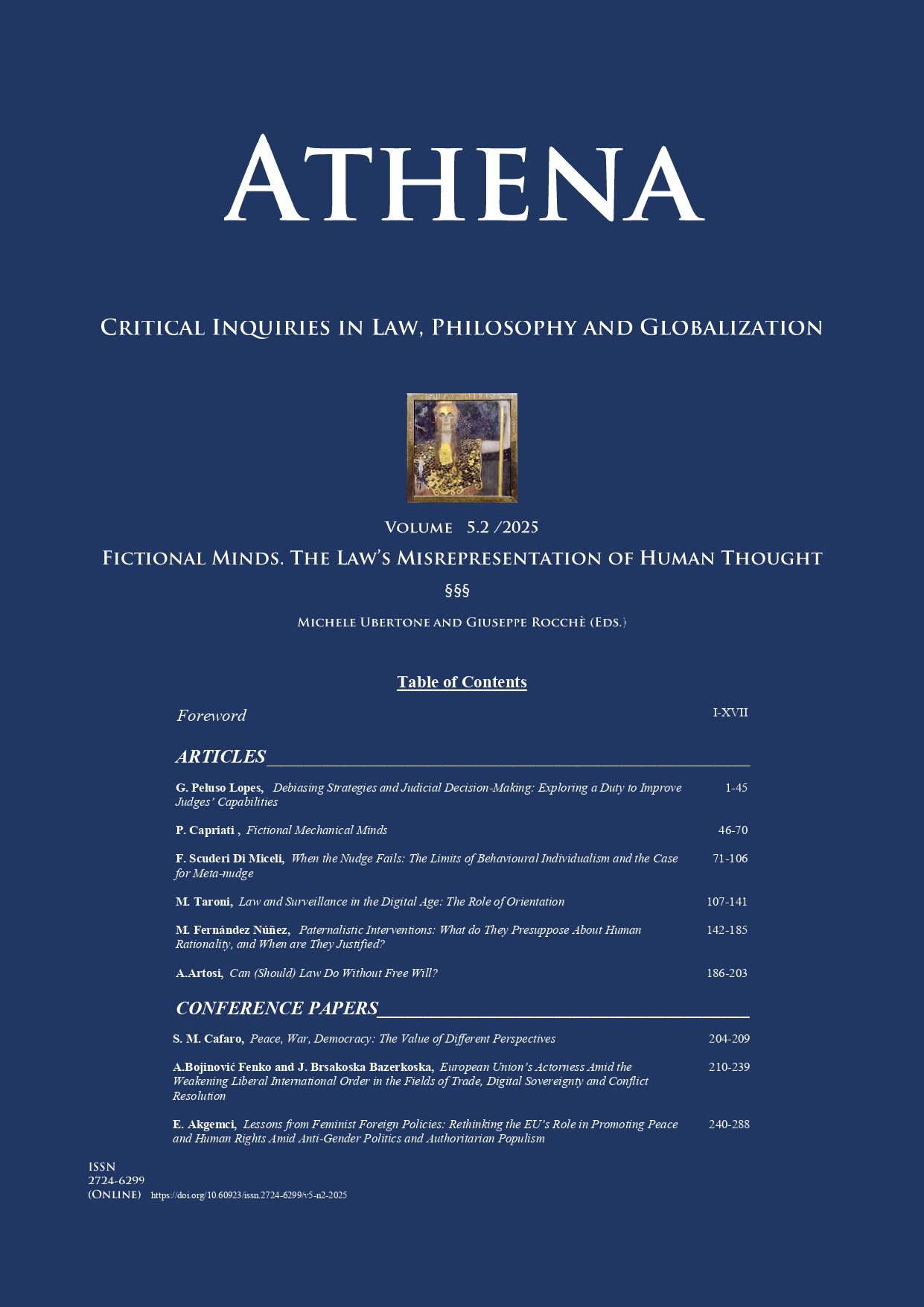 					View Vol. 5 No. 2 (2025): Fictional Minds. The Law’s Misrepresentation of Human Thought
				